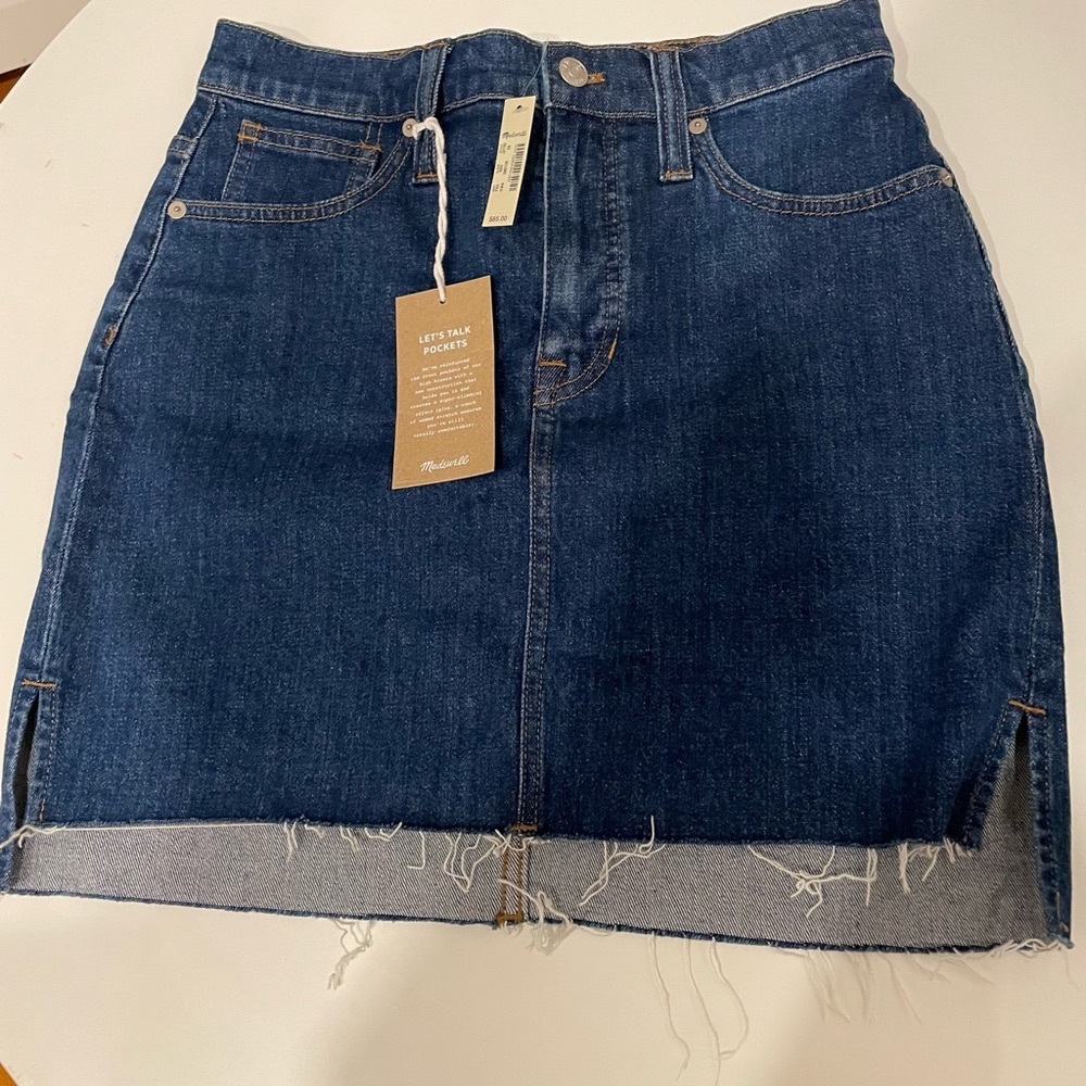 Madewell * Denim Step-Hem Mini Skirt * Size 26 * Brand New With Tags On!